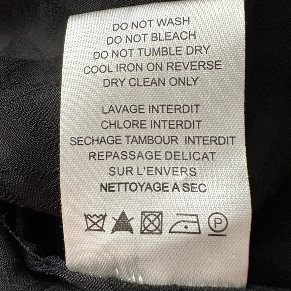 IRO Blouse Women's Size 34/US 4 Black Keyhole Neckline Long Sleeves with button - Picture 15 of 16